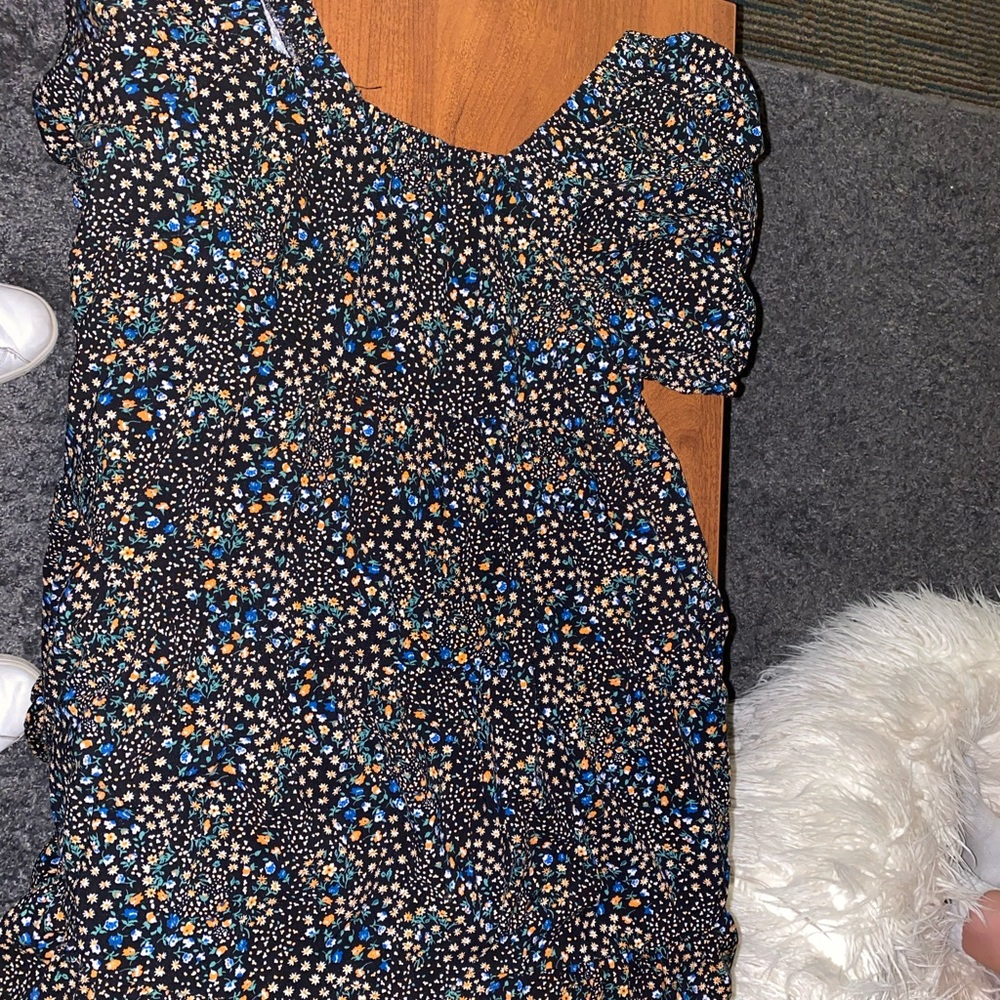 Off the shoulder flower print dress